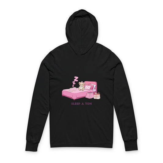 Sleepy Kitten 'Sleep a Ton' Hooded Long Sleeve Tee